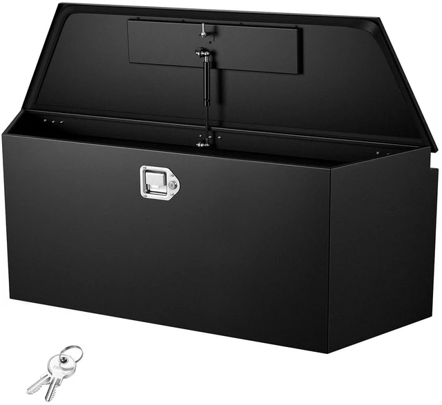 Main image of VEVOR Trailer Tongue Box, 49" x 13.9" x 18.5" Steel Trailer Tongue Tool Box, Heavy Duty Storage Organizer with Lock and Keys, Utility Tool Chest for Pickup Truck Bed, RV, SUV, Off-Road Vehicle, Black