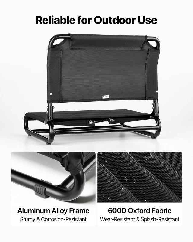 Alt view image 6 of 8 - VEVOR Kayak Seat, Folding Kayak Seat with Comfortable Back Support, Aluminum Alloy Frame & 600D Oxford Fabric, Easy Assembly for Paddling, Fishing and Recreational Kayaking