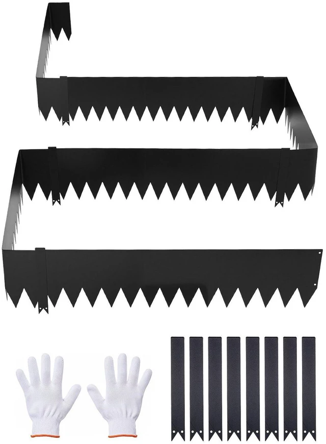 Main image of VEVOR Galvanized Steel Landscape Edging, 6-Pack 40 x 10 Inch Metal Edging for Landscaping with 8 Mounting Clips, Heavy Duty Metal Garden Edge Border for Flower Bed, Yard Pathway, Black