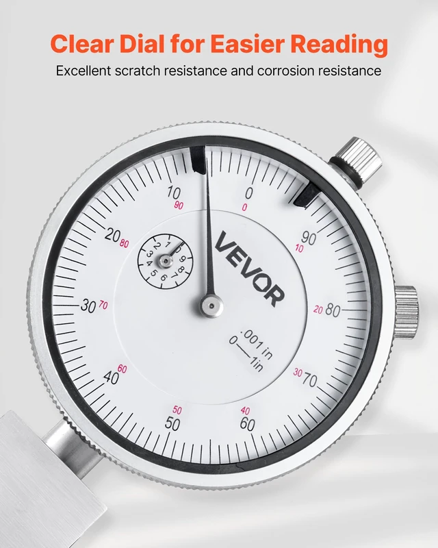 Alt view image 3 of 8 - VEVOR Depth Gauge, Depth Micrometer 0-22 inch Measuring Range, 0.001" Resolution, with 4 Anvils & 6 Standard Rods, Precision Easy to Read Mechanical Tool for Measuring Groove, Step, Hole