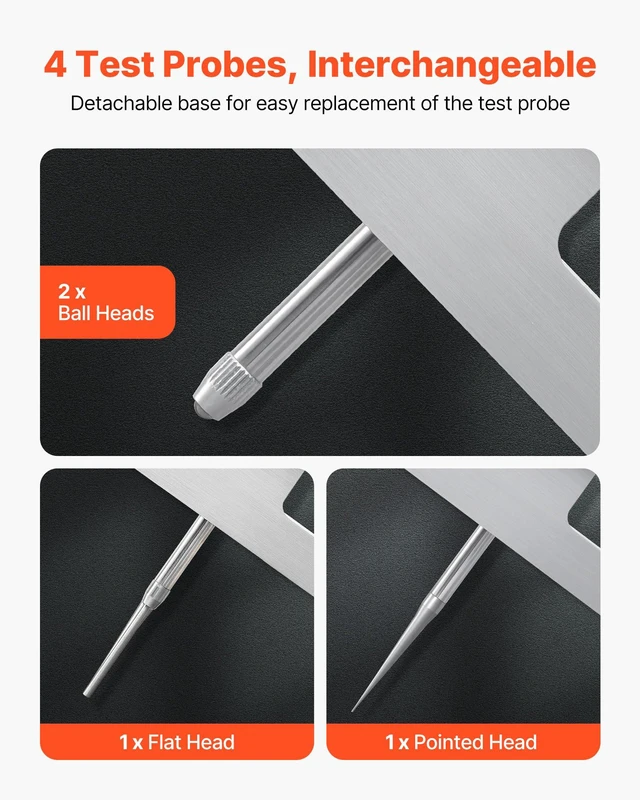 Alt view image 4 of 8 - VEVOR Depth Gauge, Depth Micrometer 0-22 inch Measuring Range, 0.001" Resolution, with 4 Anvils & 6 Standard Rods, Precision Easy to Read Mechanical Tool for Measuring Groove, Step, Hole