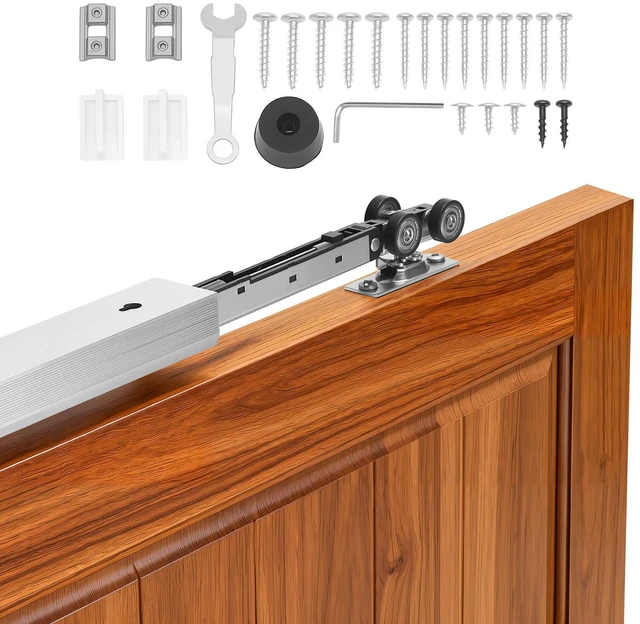 Main image of VEVOR Sliding Pocket Door Hardware Track Kit, 56.73" Pocket Door Track Kit with Soft Close Mechanism for Smooth and Quiet Sliding, Easy to Install, for 1" to 1 3/4" Thickness 30" Width Single Door
