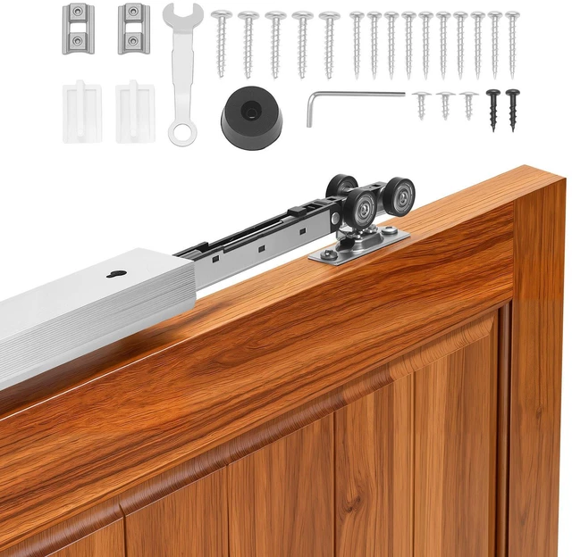 Main image of VEVOR Sliding Pocket Door Hardware Track Kit, 68.74" Pocket Door Track Kit with Soft Close Mechanism for Smooth and Quiet Sliding, Easy to Install, for 1" to 1 3/4" Thickness 36" Width Single Door