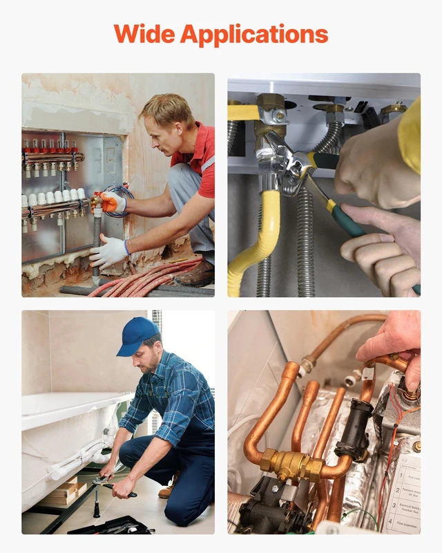 Alt view image 6 of 8 - VEVOR Pipe Extractor Set, 9 Pieces Heavy Duty Steel Broken Pipe Extractors, with Solid Storage Case, Cr-Mo Steel for Removing 1/8" to 1" Damaged Threaded Pipes and Fittings, for Plumbers Mechanics DIY