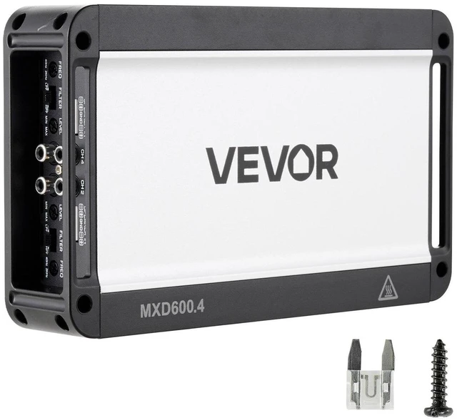 Main image of VEVOR 4 Channel Car Audio Amplifier 2 Ohm Stable Bridgeable Class D Full Range Amp Max Power 4 x 420W @ 4 Ohm / 4 x 600W @ 2 Ohm for Car SUV Truck Off-Road