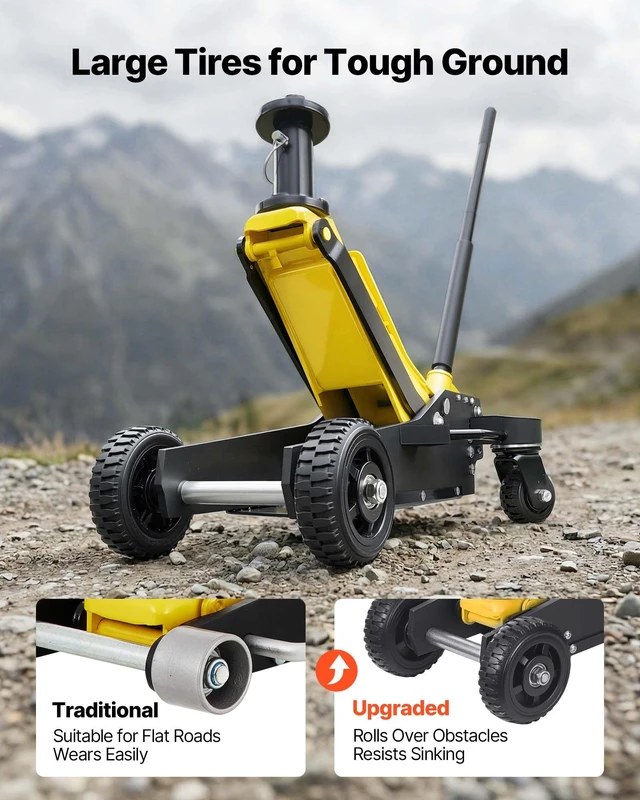 Alt view image 4 of 8 - VEVOR Floor Jack, 3 Ton (6614 lbs) Capacity, Aluminum & Steel Racing Floor Jack with Dual Pistons Quick Lift Pump & Extension Post, Hydraulic Trolley Car Lift for SUV Pickup, Lifting Range 5.9"-29.3"