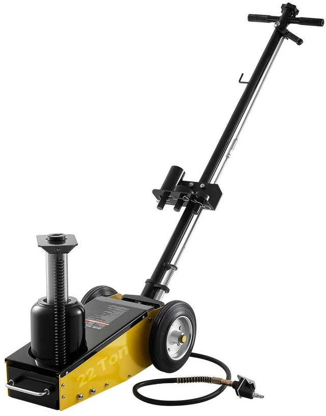 Main image of VEVOR Floor Jack, 22 Ton (48501 lbs) Capacity, Steel Racing Floor Jack with Single Piston Quick Lift Pump & Extension Posts, Air Hydraulic Trolley Car Lift for SUVs, Pickups, Lifting Range 10.4"-21.3"