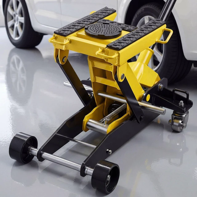 Main image of VEVOR Low Profile Floor Jack, 2 Ton (4409 lbs) Capacity, Steel Racing Floor Jack with Single Piston Quick Lift Pump, Hydraulic Trolley Car Lift for Cars, Motorcycles, ATVs, Lifting Range 5.7"-17"
