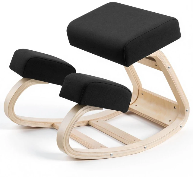 Main image of VEVOR Ergonomic Kneeling Chair, Wooden Posture Knee Chair with Thick Foam Cushions and Solid Wood Frame, Adjustable Height, Natural Relief for Neck or Back Pain, Ideal for Home, Office or Meditation