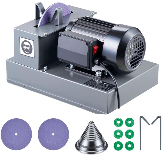 Main image of VEVOR Lawn Mower Blade Sharpener, 2/3HP Lawnmower Blade Grinder with 7" Ceramic Grinding Wheel and Balancer, 30° or 40° Blade Sharpening Machine for High Lift, Low Lift, Gator & Flat Blades