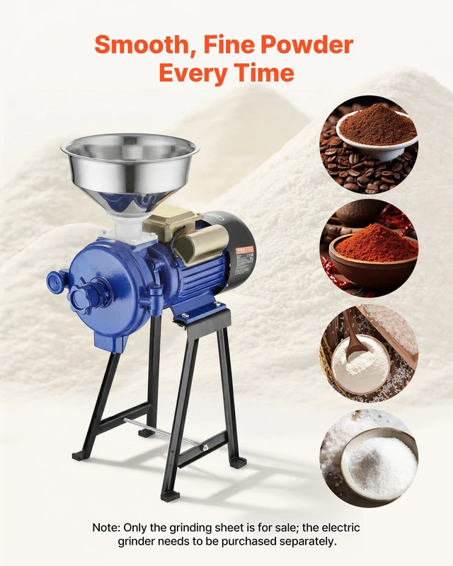 Alt view image 6 of 8 - VEVOR 2PCS Grinding Sheets for Electric Grain Mill Grinder, Marble Dry & Wet Grinding Discs, Replacement Grinding Plates Compatible with VEVOR GM-002 Corn Spice Mill Grinder