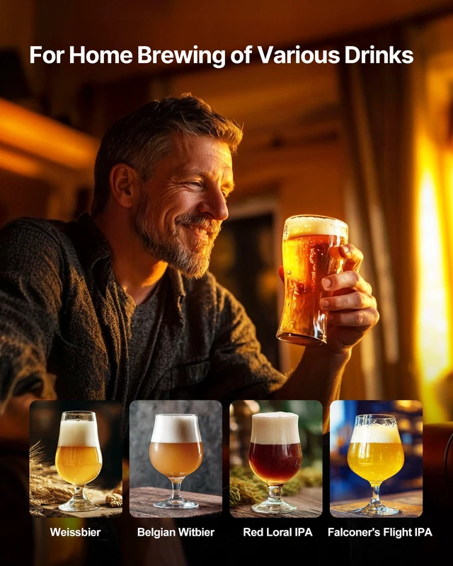 Alt view image 6 of 8 - VEVOR Brew Bags, 2 PCS Food Grade Nylon Material Grain Bag, 10 PCS Natural Cotton-Linen Hop Bag, Easy to Clean, Reusable & Ultra-Fine Mesh Home Brewing Bags, Only for Our Automatic Beer Brewer