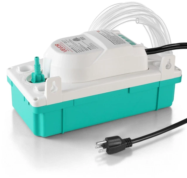 Main image of VEVOR Condensate Pump, 1/24 HP, 110 GPH, 24 ft Lift, 100-240V Automatic AC Condensation Removal Pump with Safety Switch & 20 ft Tubing, for Air Conditioner, Dehumidifier, HVAC, Furnace, Ice Maker