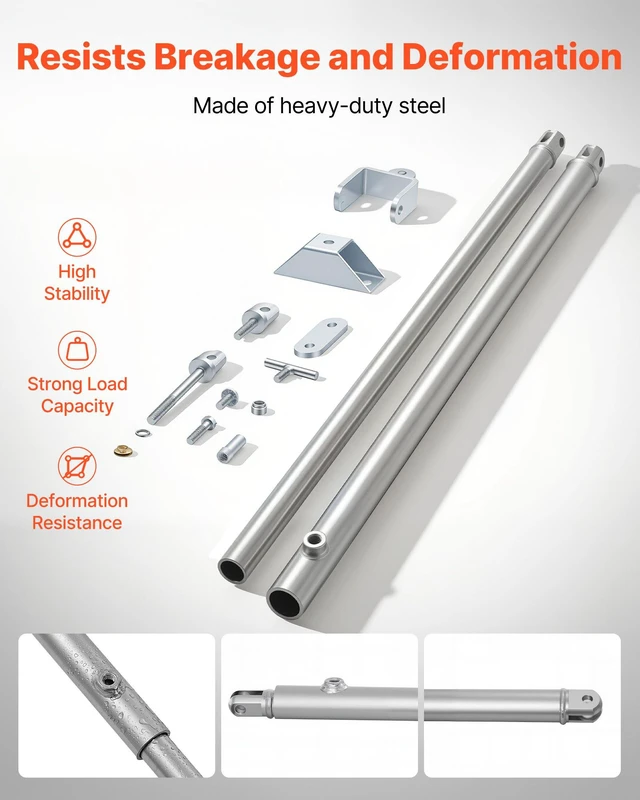Alt view image 3 of 8 - VEVOR JT's Strong Arm Jack Stabilizer Kit 191023, Fits for 5th Wheel RV and Travel Trailer Kit, Fifth-Wheel Jack Stabilizer for Telescopic System, Reduces Chassis Movement, Easy Bolt-On Installation