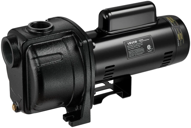 Main image of VEVOR 2 HP Shallow Well Jet Pump, 230 Volt, 5200 GPH Cast Iron Well Jet Pump, with 112 ft Max Head Lift, Check Valve, Thermal Protection, Automatic On/Off, for Garden Irrigation Lawn Sprinkler System