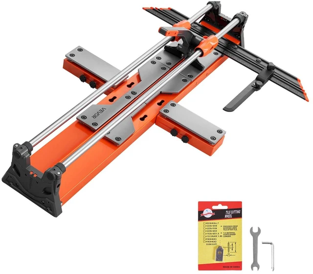 Main image of VEVOR 39.4-Inch Manual Tile Cutter, Upgraded Sliding Head Cutting Tool with Spring-Loaded Base, Angle Fence, Tungsten Carbide Cutting Wheel, Alignment Guide, for DIY Pros, Ceramic, Floor, Wall Tiles