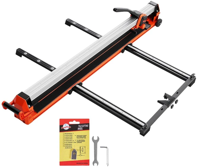 Main image of VEVOR 47.2-Inch Manual Tile Cutter, Upgraded Rail and Sliding Head, Precision Alignment Guide, Tungsten Carbide Cutting Wheel, Support Legs with Swivel Wheels, for DIY Pros, Ceramic, Floor, Wall Tiles
