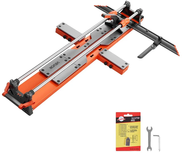 Main image of VEVOR 47.2-Inch Manual Tile Cutter, Upgraded Sliding Head Cutting Tool with Spring-Loaded Base, Angle Fence, Tungsten Carbide Cutting Wheel, Alignment Guide, for DIY Pros, Ceramic, Floor, Wall Tiles