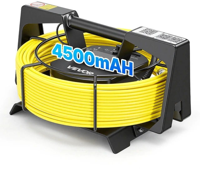 Main image of VEVOR 2026 Upgraded Sewer Camera with WiFi, 164ft/50m Drain Pipeline Camera, IP68 Snake Plumbing Cameras with Light - 12 LEDS, Wireless WiFi Connectivity to Phone/Tablet for Sewer Duct Pipe Inspection