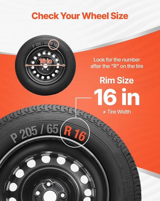 Alt view image 2 of 7 - VEVOR Hubcaps Wheel Covers, 16 Inch Set of 4 Wheel Rim Cover Hubcaps OEM Replacement, R16 Size Snap On Car Hub Caps, Universal 10-Spoke ABS Tire Rim Caps for Hyundai Chevrolet Ford Honda, Silver/Black