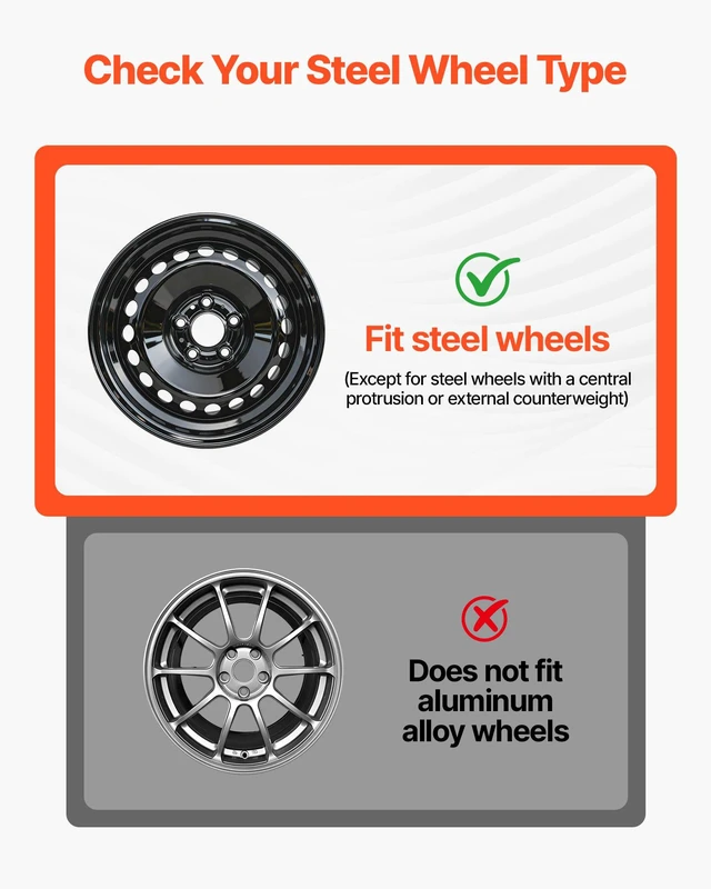 Alt view image 3 of 7 - VEVOR Hubcaps Wheel Covers, 16 Inch Set of 4 Wheel Rim Cover Hubcaps OEM Replacement, R16 Size Snap On Car Hub Caps, Universal 10-Spoke ABS Tire Rim Caps for Hyundai Chevrolet Ford Honda, Silver/Black