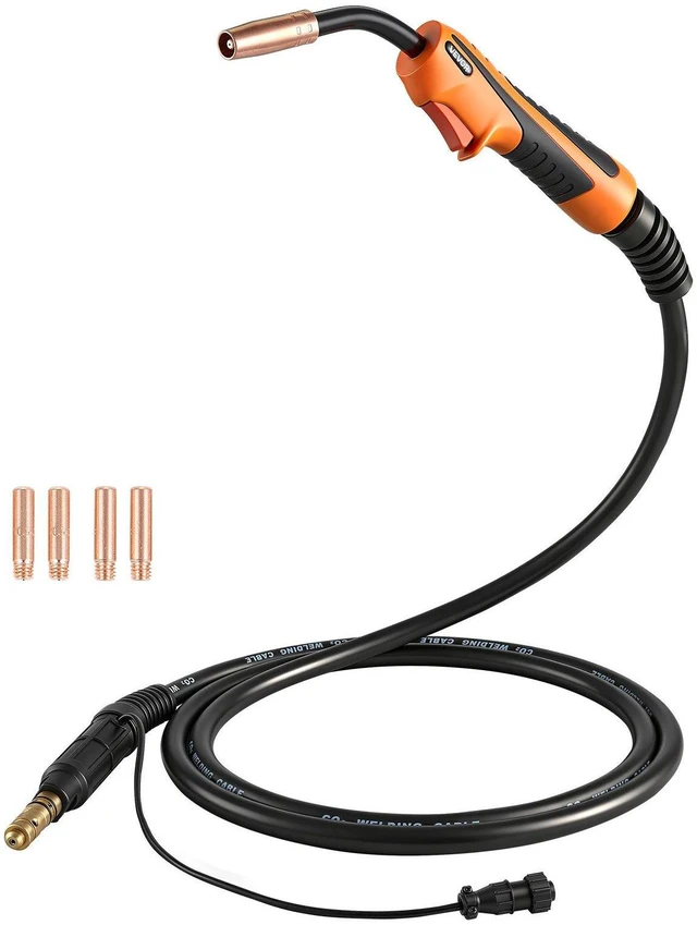 Main image of VEVOR 100A MIG Welding Gun with 10FT Cable, Replacement for Lincoln Magnum 100L (K530-6) - with 5PCS Mig Welding Contact Tips