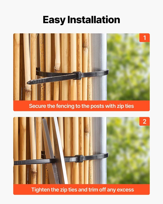 Alt view image 5 of 8 - VEVOR Natural Reed Fencing, 5.58 x 16.4 ft, Decorative Natural Reed Fencing Roll, Decorative Fence for Backyard Garden Divider, Privacy Screen Panel Curtain for Balcony Patio Garden Backyard Outdoor