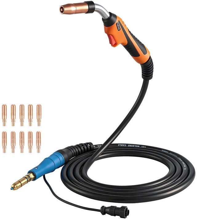 Main image of VEVOR 250A MIG Welding Gun with 15FT Cable, Replacement for Miller MDX-250 - with 11PCS Mig Welding Contact Tips
