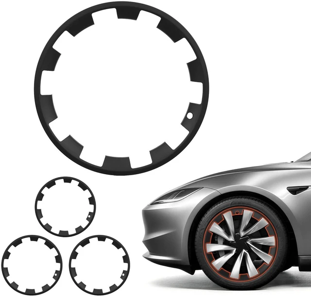 Main image of VEVOR Hubcaps Wheel Covers for 2025 Tesla Model Y, 20 Inch Set of 4 Wheel Rim Cover Hubcaps OEM Style Replacement, R20 Size Snap On Car Hub Caps, Premium Sturdy 10-Spoke ABS Tire Rim Caps, Matte Black