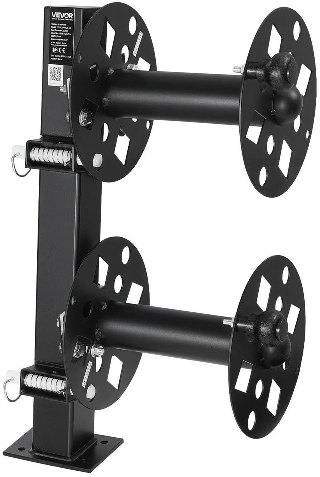 Main image of VEVOR Heavy Duty Double Welding Cable Reel, Welding Cable Lead Reels for 150FT 1/0 & 125FT 2/0 Cable, Powder-Coated Steel Reel with Locking Pin for Service Trucks, Fleet Maintenance, Jobsites