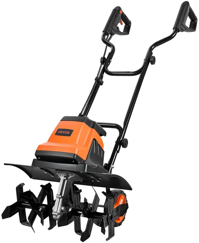 Main image of VEVOR Corded Electric Tiller, 18 Inch Tilling Width Garden Rototiller, 15-Amp Motor Heavy-Duty Tilling Machine, Cultivator with Steel Tines and Foldable Handle, for Lawn, Yard, and Gardening Care
