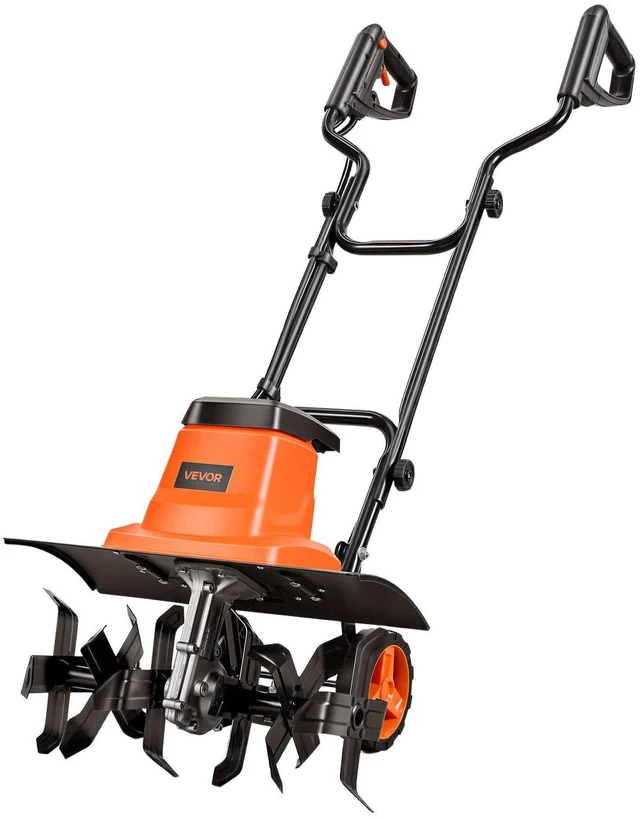 Main image of VEVOR Corded Electric Tiller, 18 Inch Tilling Width Garden Rototiller, 13.5-Amp Motor Heavy-Duty Tilling Machine, Cultivator with Steel Tines and Foldable Handle, for Lawn, Yard, and Gardening Care