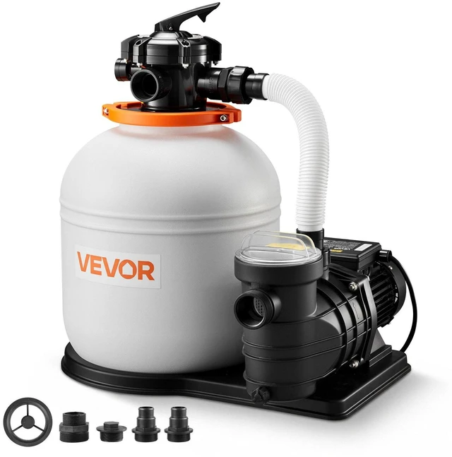 Main image of VEVOR 16 in Sand Filter Pump for Above Ground Pool, 0.75 HP 4400 GPH, Swimming Pool Sand Filter Pump with Pre-Assembled Core & Leak-Resistant Design, 6-Way Valve, High-Efficiency Filtration for Pools