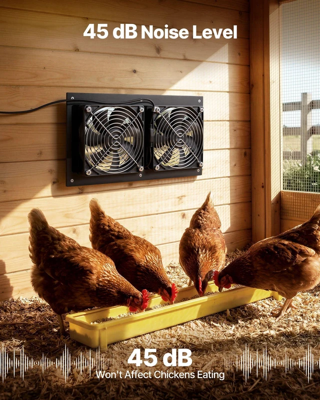 Alt view image 6 of 8 - VEVOR Solar Powered Fan, 15W Solar Panel with 2 Fans, Adjustable Solar Panel Angle, 2668 RPM High-Speed, Flexible Installation, Fast Air Exchange for Greenhouse, Grow Tents, Chicken Coops, Shelters
