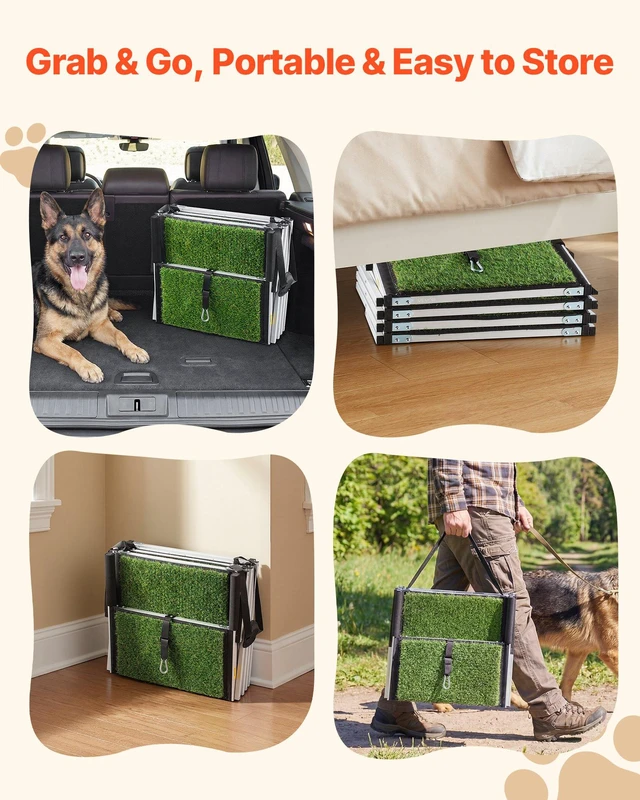 Alt view image 5 of 8 - VEVOR Dog Stairs for Car, 4 Steps Extra Wide Foldable Dog Ramp for Large Dogs with Non-Slip Surface, Portable Lightweight Pet Stairs Ladder for Car, SUV, Truck, High Bed, Sofa, Support up to 200 lbs