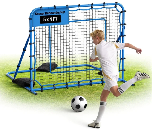 Main image of VEVOR Soccer Rebounder Net, Quick-Switch Angle Soccer Goal Rebounder for Control, Passing Practice, Heavy-Duty Iron Frame & PE Net, Easy Setup Ball Training Aids & Equipment for Teens&Adults,5 x 4 ft