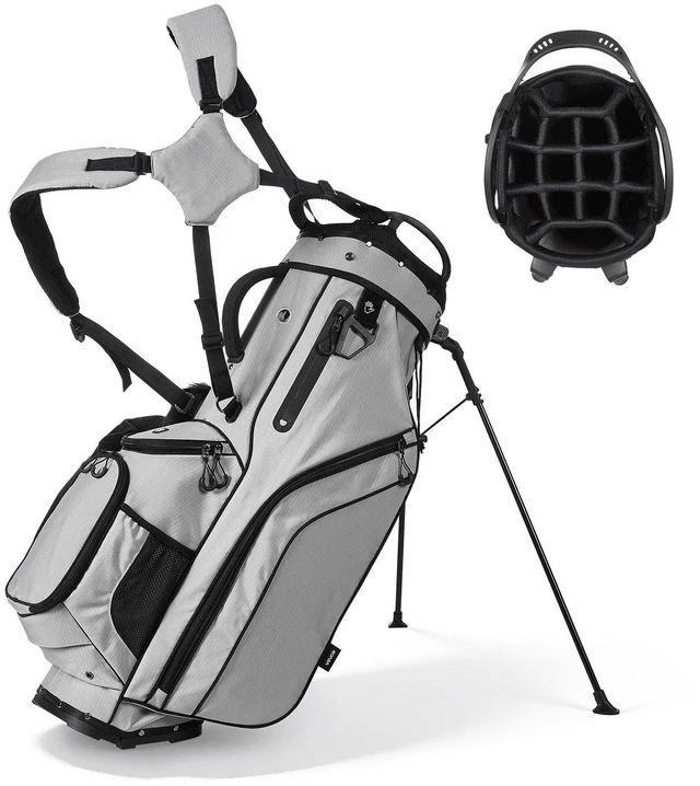 Main image of VEVOR Golf Cart Bag, 14 Way Top Divider Organizer, 2-in-1 Golf Club Bag with Full-length Divider, Dual Shoulder Straps, Support Legs, Rain Hood, Storage Pockets, Lightweight Polyester for Men & Women