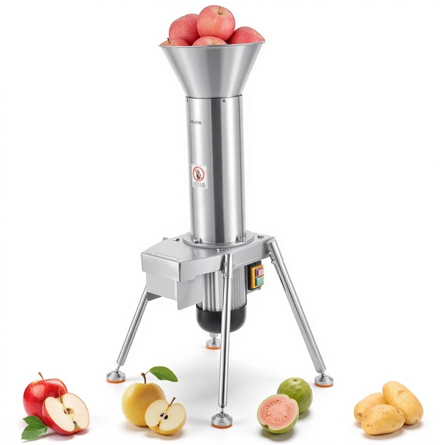 Main image of VEVOR 1100W Electric Fruit Apple Crusher, SUS304 Freestanding Crushing Machine, Grinds Whole Apples Up to 3.15" Dia, 164 KG/H Capacity, Cider Press for Apples, Pears, Pineapple, Guava, Carrot, Potato