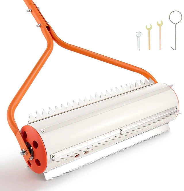 Main image of VEVOR Lake Weed Roller, 20 ft Lake & Pond Weed Removal Tool, Muck Razer Aquatic & Sludge Tiller, Rid Roots and Muck Buildup, 6 Preassembled Stainless Steel Blades, 6 Aluminum Handles, Easy Assembly