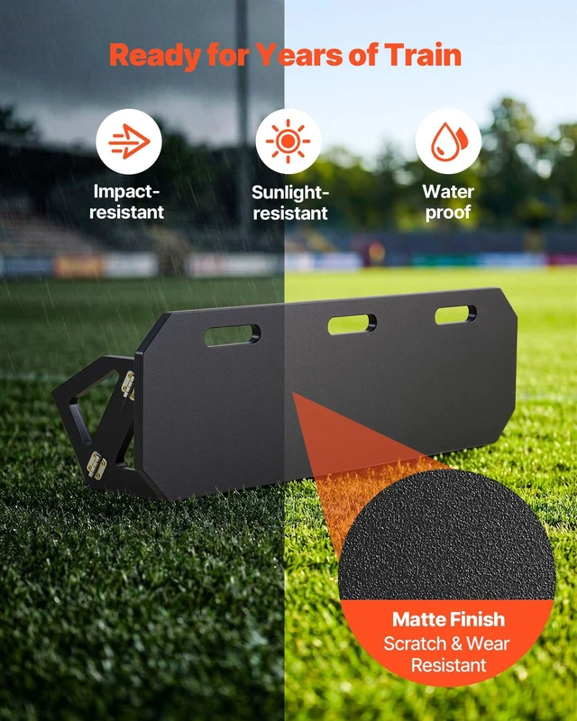 Alt view image 5 of 8 - VEVOR Soccer Rebounder Board, 40 x 12 in Portable Soccer Rebound Wall, HDPE Sports Kick Back Trainer, 3 Adjustable Angles, Easy Setup Ball Practice Training Equipment for Passing & Reaction Skills