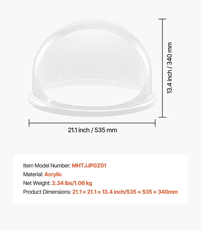 Alt view image 7 of 8 - VEVOR Cotton Candy Machine Cover, Transparent Acrylic Dome Bubble Shield, Cotton Candy Machine Bubble Shield Compatible with 20.5in Cottons Candies Machines Bowl for Party, Shops, Bottom Groove Design
