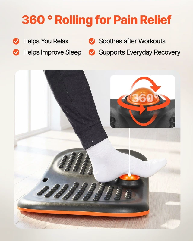 Alt view image 3 of 8 - VEVOR Balance Board, Wobble Board Trainer for Adults, Premium Balance Training Equipment Rocker, Compact & Lightweight for Core Workouts, Standing Desk Exercise, Home Gym, Office, Workstation, Black