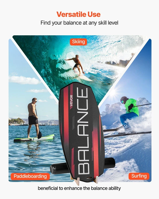 Alt view image 6 of 8 - VEVOR Balance Board, 3-Level Height Adjustable Wobble Board Trainer for Adults, Premium Wooden Balance Training Equipment, with Roller, Magnetic Stoppers, Storage Rack, for Core Workouts, Surf Trainer