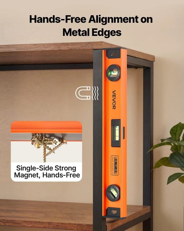 Alt view image 4 of 8 - VEVOR Magnetic Level Set, 4-Piece Included 16/24/36/48 in, Aluminum Alloy I-Beam Bubble Leveler with Clear 3 Green Vials & Hanging Hole, Level Tool Ideal for Hanging Pictures, Home Improvement & DIY