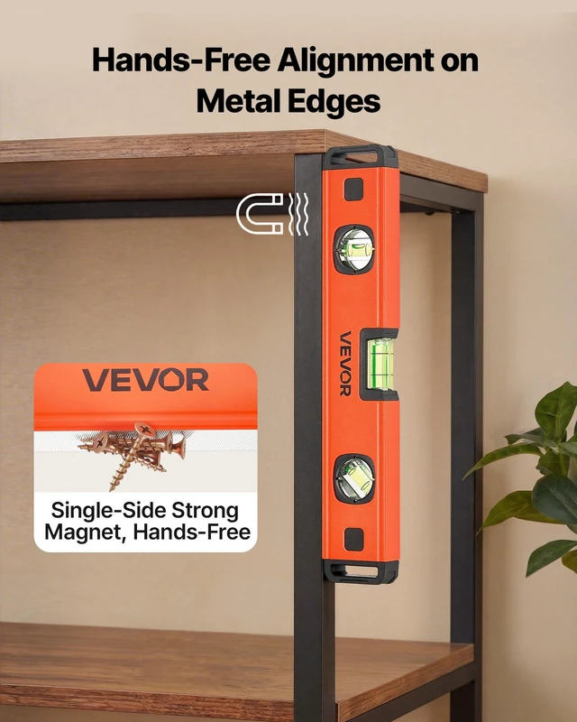 Alt view image 4 of 8 - VEVOR Torpedo Level, 4-Piece Included 4/12/24/40 in, Magnetic Leveler Tool Set Aluminum Alloy, with Clear 3 Green Vials, Hanging Hole, Box Beam Multi-angle Measurement for Construction Home Renovation