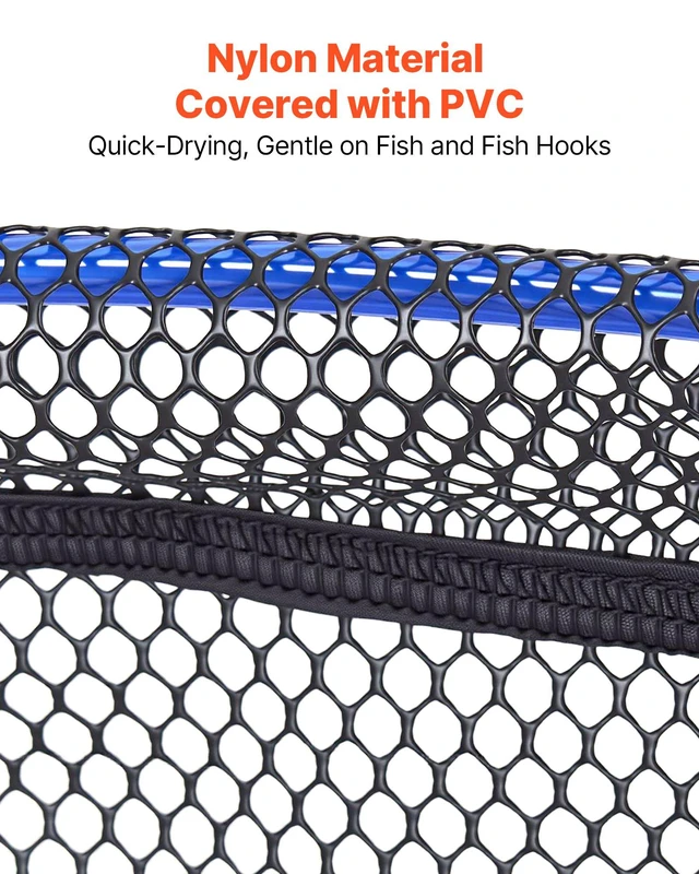 Alt view image 4 of 8 - VEVOR Foldable Fishing Net, Landing Fishing Pier Nets, Portable Drop Net for Pulling up Fish, Durable and Fish-friendly, with Rope and Storage Bag, for Minnows, Crawfish, Shrimp, Crab