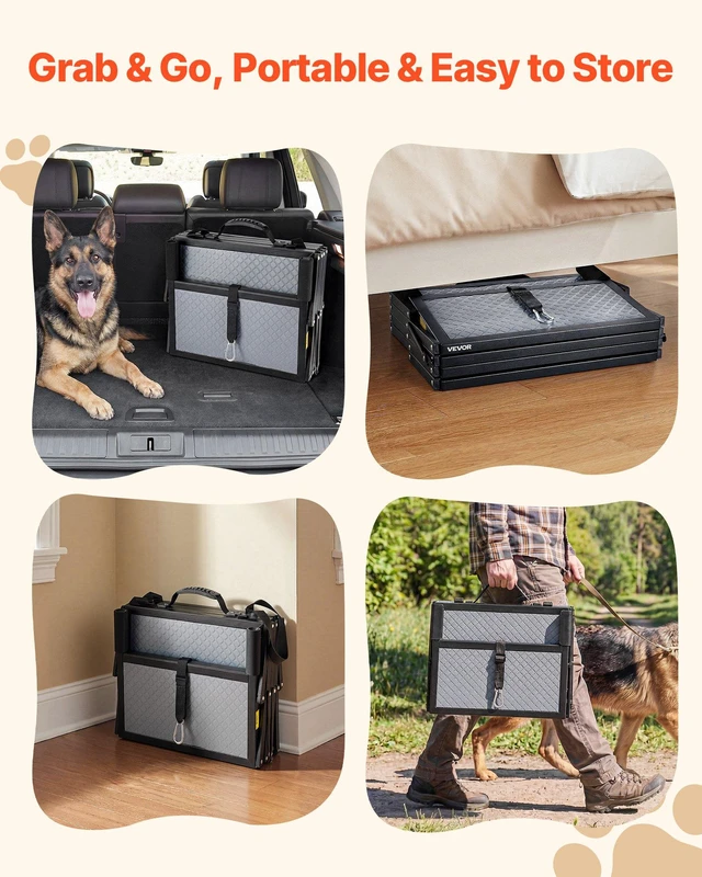 Alt view image 5 of 8 - VEVOR Dog Stairs for Car, 4 Steps Extra Wide Foldable Dog Ramp for Large Dogs with Non-Slip Surface, Portable Lightweight Pet Stairs Ladder for Car, SUV, Truck, High Bed, Sofa, Support up to 400 lbs