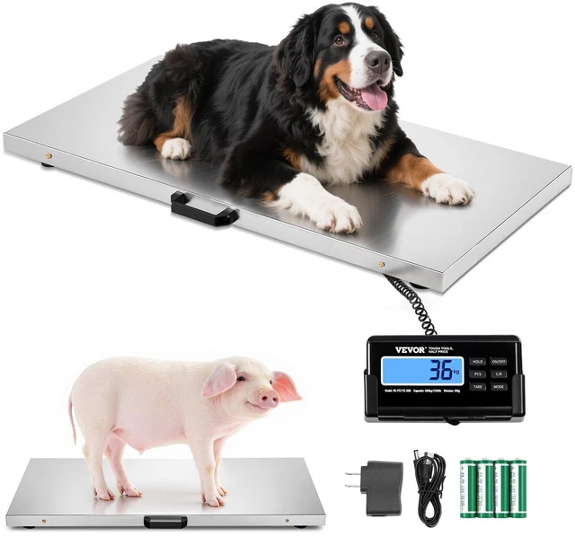 Main image of VEVOR Digital Postal Scale, 0.2 lbs Dual Accuracy, 1100 lbs Commercial Weight Scale with Hold/Tare Function & LCD Display, Fit for Packages, Postage, Luggage, Battery and Power Adapter Included