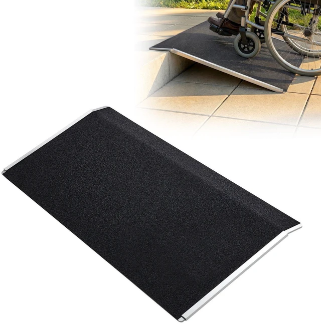 Main image of VEVOR Threshold Ramp for Doorways, 31.9 x 15.4 in, Platform Aluminum Wheelchair Ramp, Non-Slip Door Threshold Ramps, 400 lbs Load Capacity, for Home Steps, Curbs, Wheelchairs, Walkers, Scooter, Carts