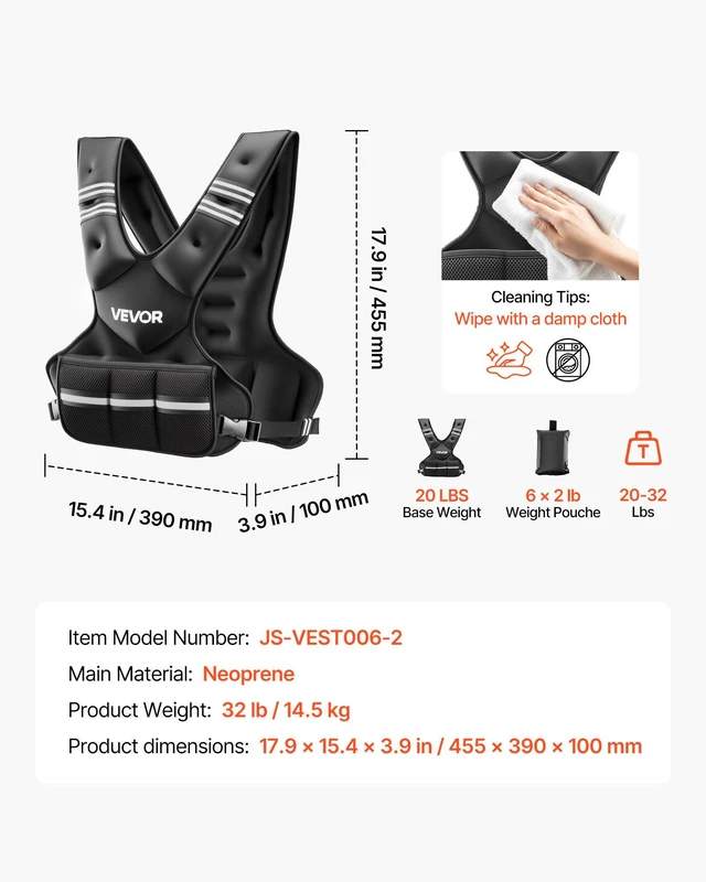 Alt view image 7 of 8 - VEVOR Adjustable Weighted Vest, 20-32 lbs Comfortable X-Shape Body Weight Vest Set with 6 Weight Packs and Reflective Stripe, for Men Women, Workout Equipment for Strength Training Running Jogging